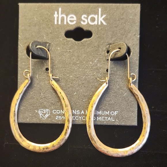 The Sak Jewelry - The Sak Gold Textured Hoop Earrings
